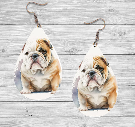Bulldog Earrings