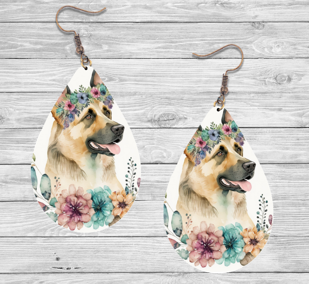 German Shepard Dog Earrings