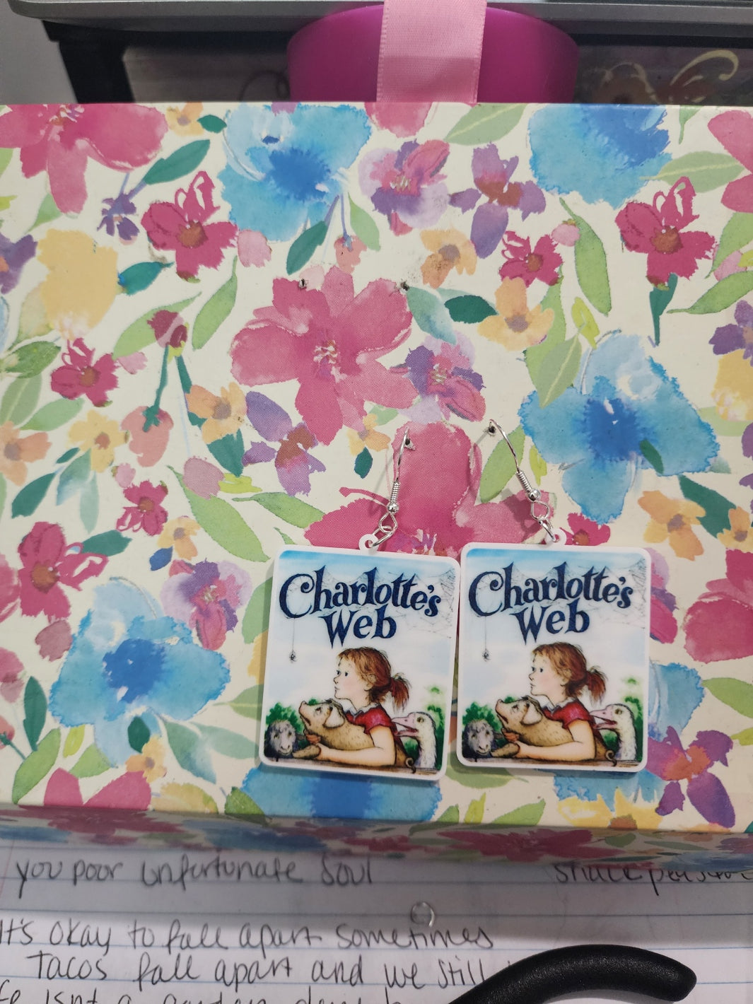 Children's Book Earrings: Charlotte's Web, Where the Wild Things Are, Rainbow Fish, Magic School Bus
