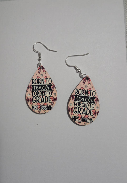 Customizable Teacher Earrings