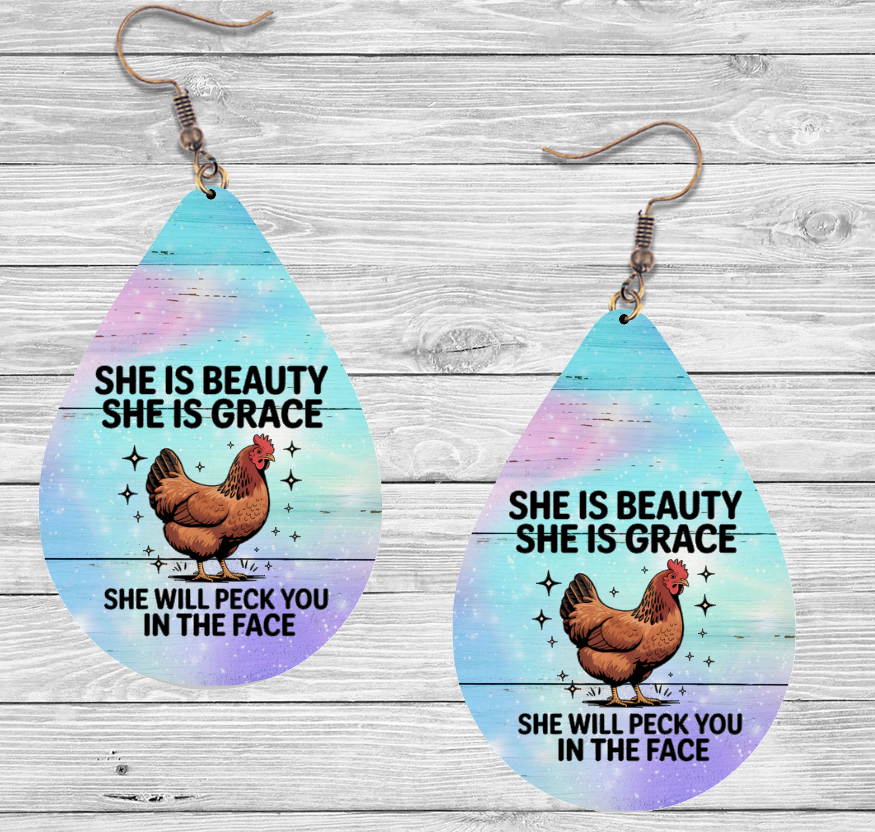 Chicken Earrings