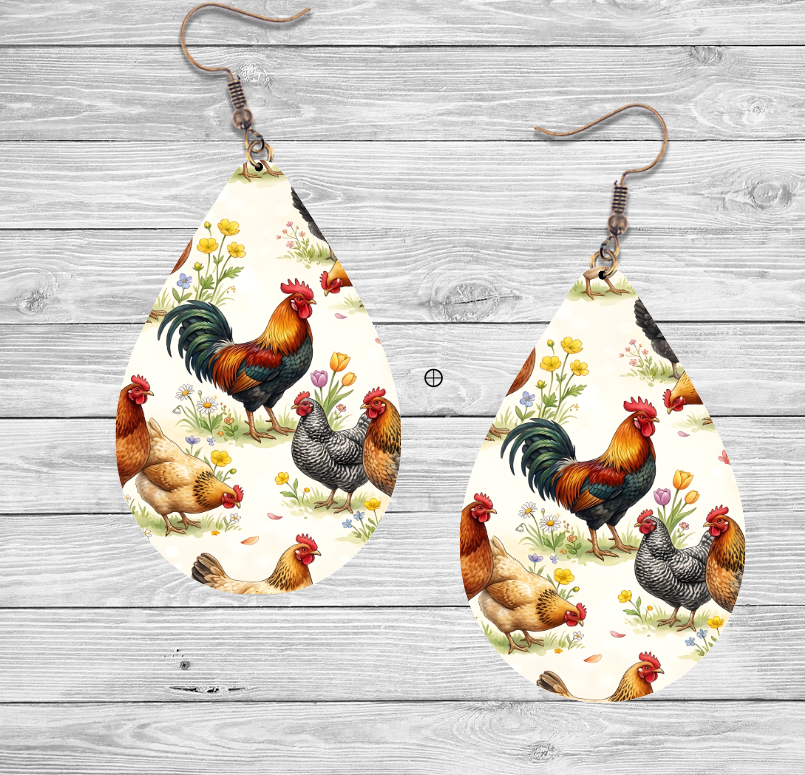 Chicken Earrings