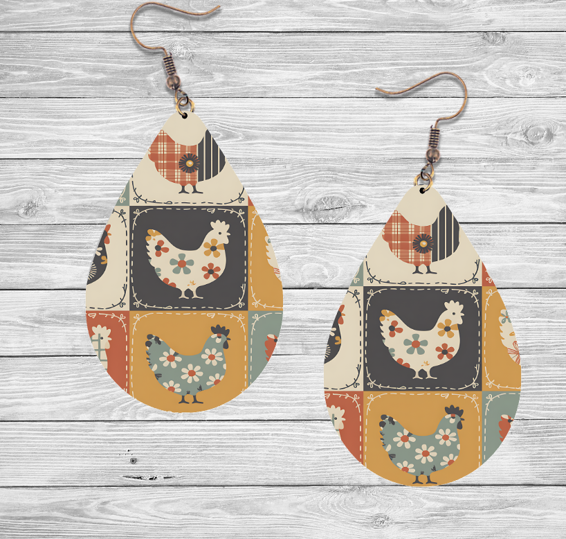Chicken Earrings