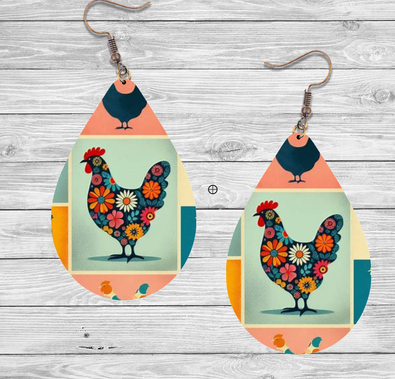 Chicken Earrings