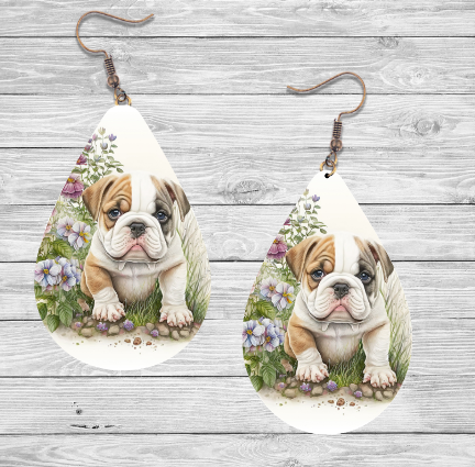 Bulldog Earrings