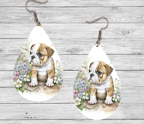 Bulldog Earrings