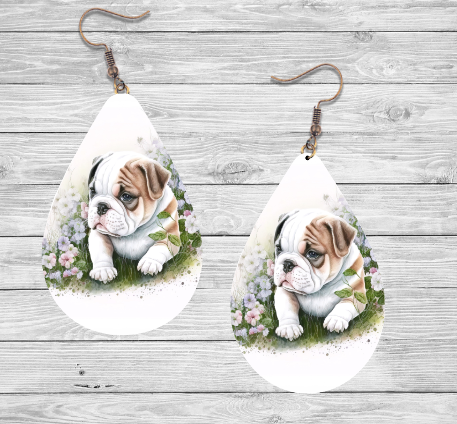 Bulldog Earrings