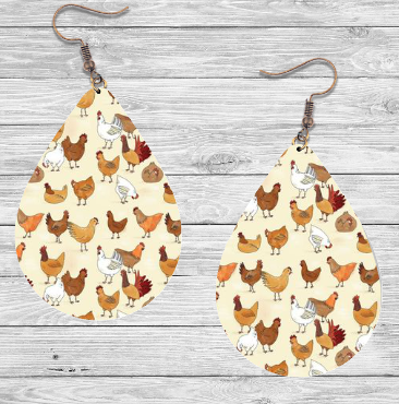 Chicken Earrings