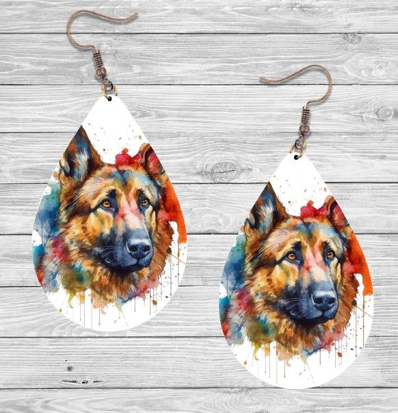 German Shepard Dog Earrings
